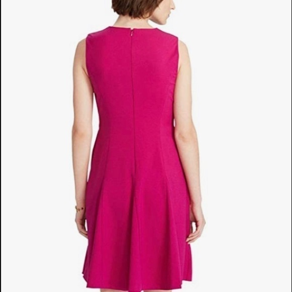 Lauren Ralph Lauren elegant A-line fit and flare sleeveless pleated dress - Picture 2 of 11